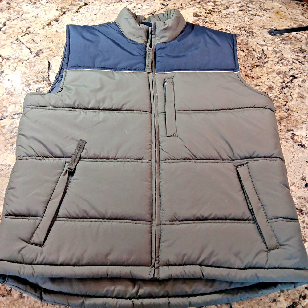 Medium Mens Puffer Vest Denver Hayes Preppy Zip Sweater Vest